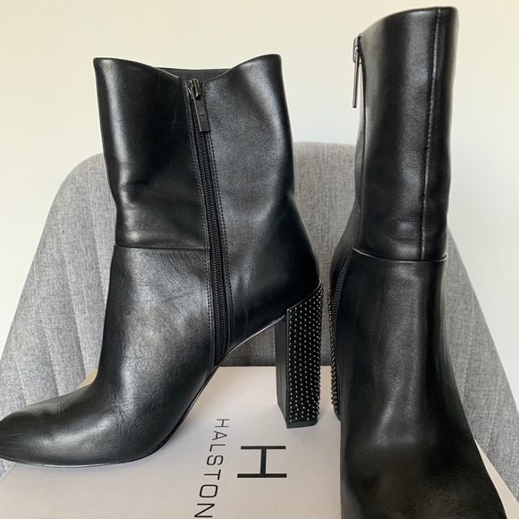 Halston Lea black leather boots - size 9 - Picture 5 of 12